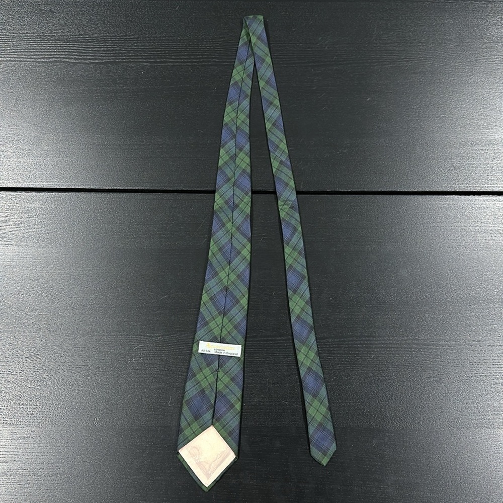 Aquascutum London Vintage Silk Plaid Tie - Picture 3 of 6